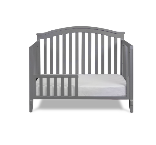 AFG Kali II 4-in-1 Convertible Crib with Toddler Guardrail in Gray