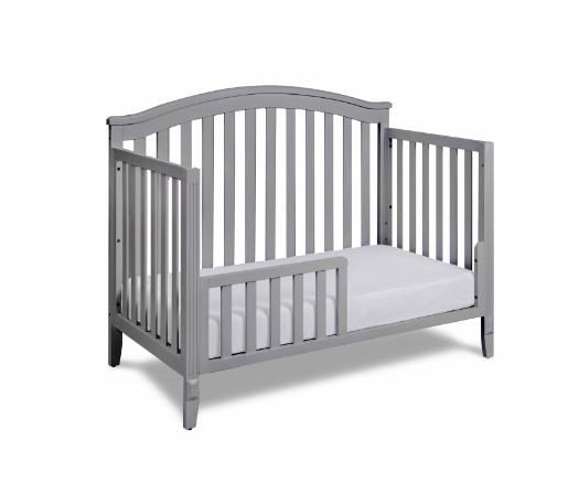 AFG Kali II 4-in-1 Convertible Crib with Toddler Guardrail in Gray