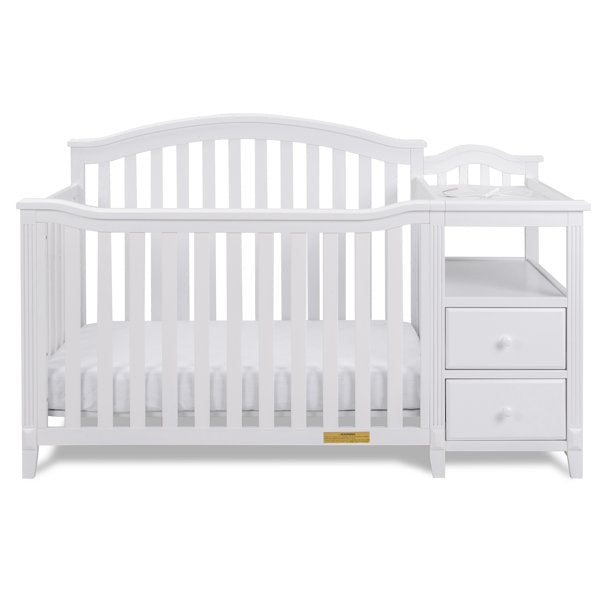 Athena AFG Baby Furniture Kali 4-in-1 Crib with Changer and Storage in White