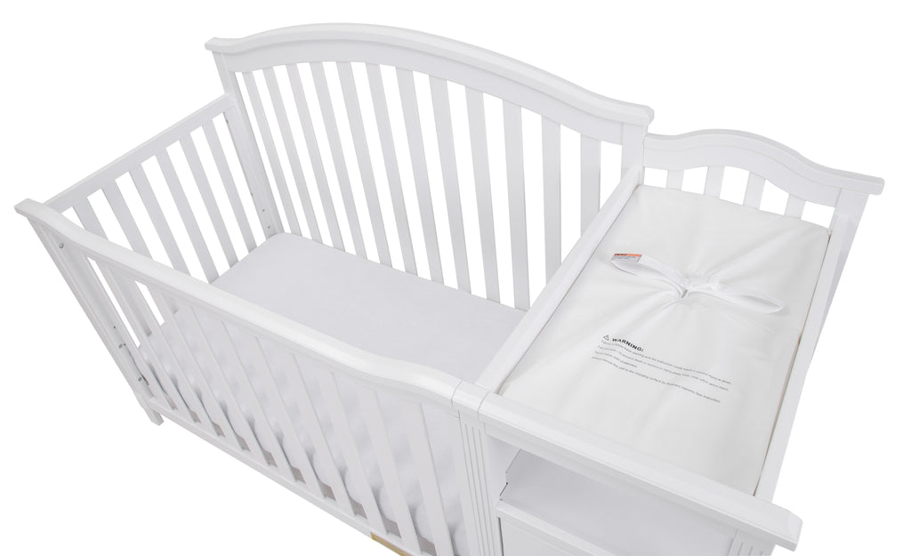 Athena AFG Baby Furniture Kali 4-in-1 Crib with Changer and Storage in White