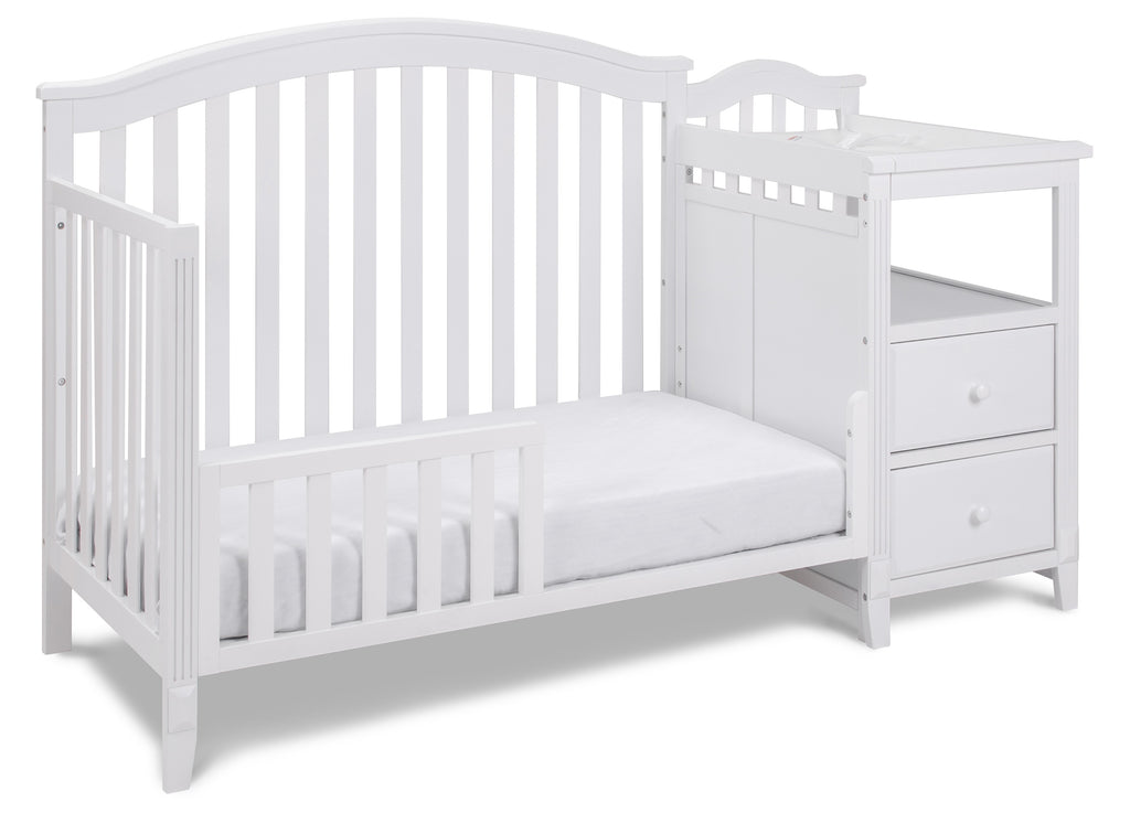 Athena AFG Baby Furniture Kali 4-in-1 Crib with Changer and Storage in White