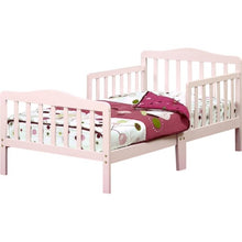 Load image into Gallery viewer, Contemporary Solid Wood Pink Toddler Bed by Orbelle