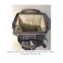 Load image into Gallery viewer, Designer Diaper Bags - Gender Neutral Forest Animals With Baby Name - Green - Waterproof Multi-Function Backpack