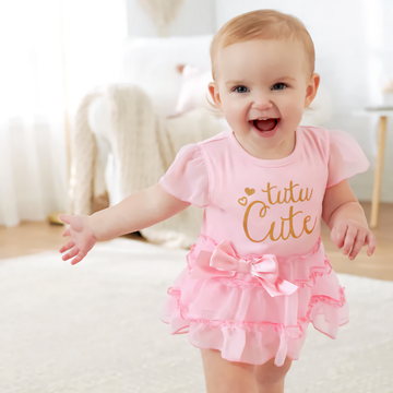 Gerber® Baby Girls 100% Cotton Tutu Cute Bodysuit With Tutu Skirt Newborn