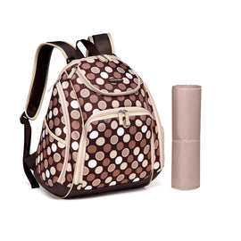 MKF Collection by Mia K.  BP-125MM-BR Amazing Mom Colorland Leslie Multi-Pocket Baby Diaper Backpack  Brown