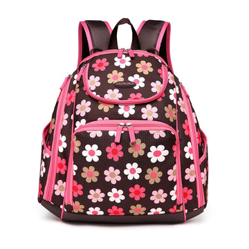 MKF Collection by Mia K. Amazing Mom Colorland Leslie Multi-Pocket Baby Diaper Backpack - Flower