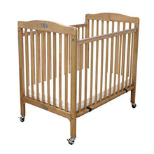 Load image into Gallery viewer, The Pocket Crib-Mini &amp; Portable Folding Wood Crib With Mattress - Natural Wood Color
