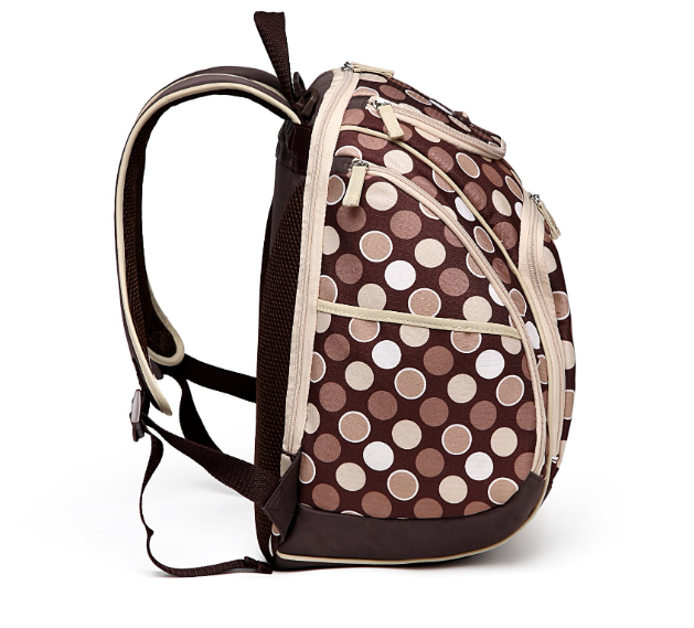 MKF Collection by Mia K.  BP-125MM-BR Amazing Mom Colorland Leslie Multi-Pocket Baby Diaper Backpack  Brown