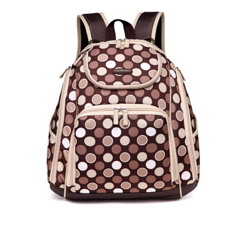 MKF Collection by Mia K.  BP-125MM-BR Amazing Mom Colorland Leslie Multi-Pocket Baby Diaper Backpack  Brown