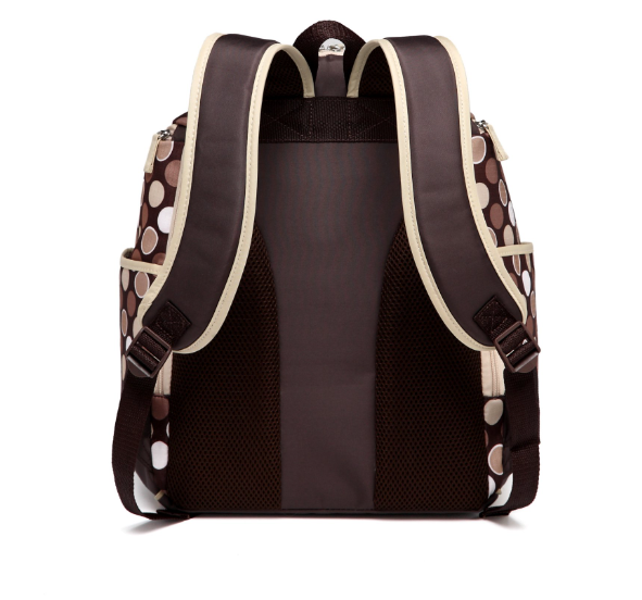 MKF Collection by Mia K.  BP-125MM-BR Amazing Mom Colorland Leslie Multi-Pocket Baby Diaper Backpack  Brown