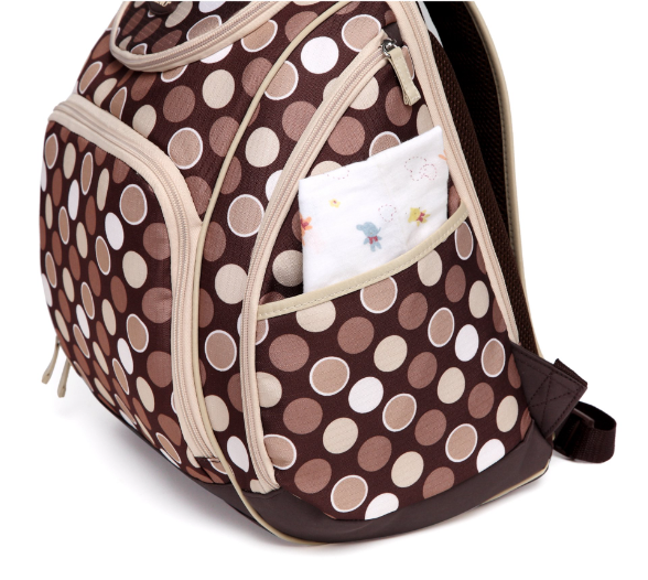 MKF Collection by Mia K.  BP-125MM-BR Amazing Mom Colorland Leslie Multi-Pocket Baby Diaper Backpack  Brown