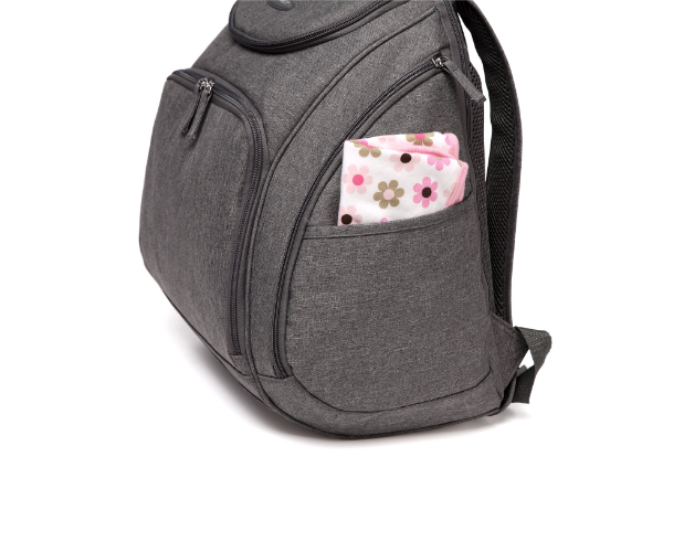 MKF Collection by Mia K.  BP-125MM-GRY Amazing Mom Colorland Leslie Multi-Pocket Baby Diaper Backpack  Gray