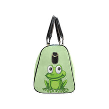 Load image into Gallery viewer, Custom Diaper Tote Bag - Super Cute Cartoon Frog On Soft Green - Diaper Travel Bag