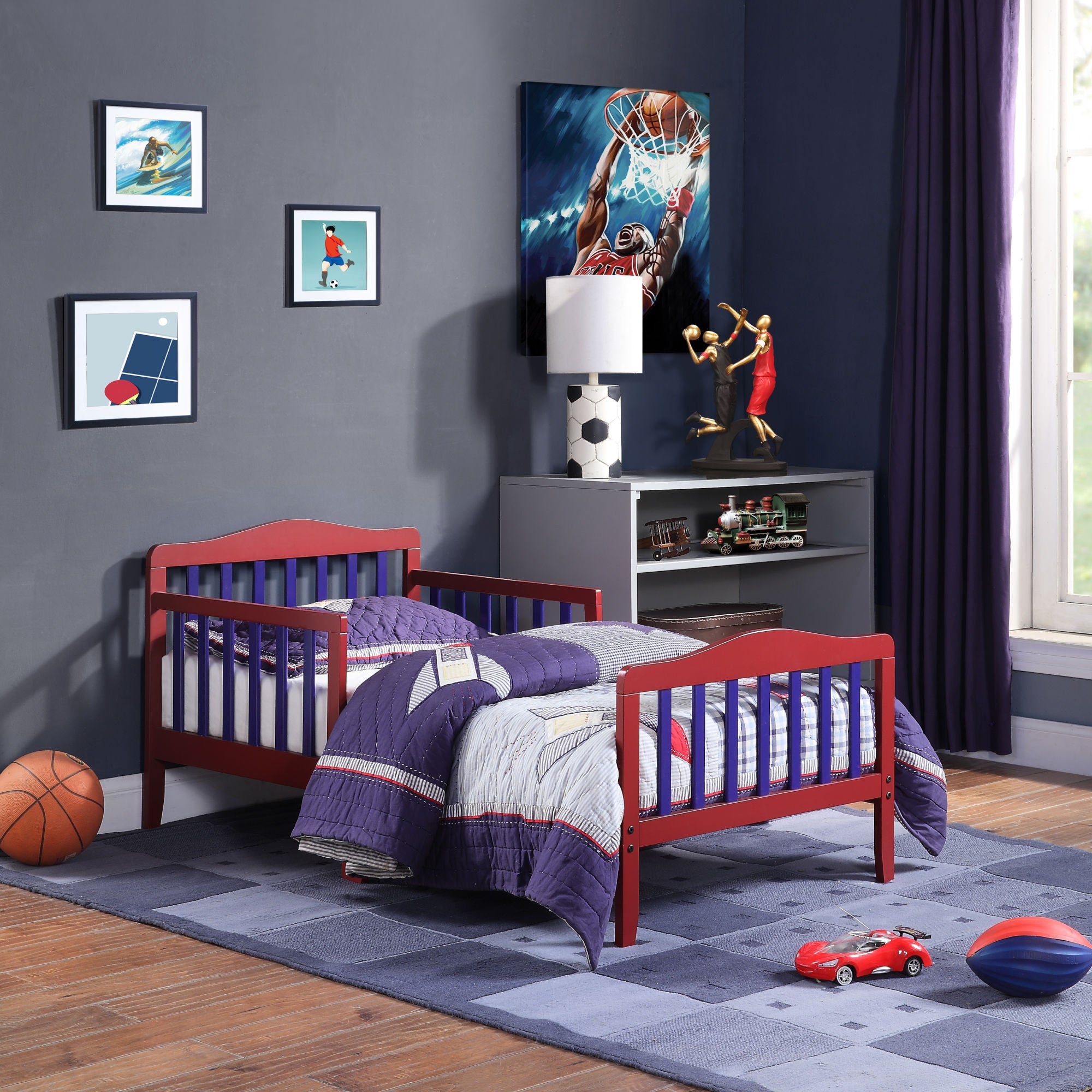 Twain Toddler Bed Red/Blue