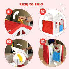 Load image into Gallery viewer, Kids Cottage Playhouse Foldable Plastic Indoor Outdoor Toy House