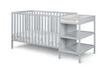 Load image into Gallery viewer, Palmer 3-in-1 Convertible Crib and Changer Combo Gray