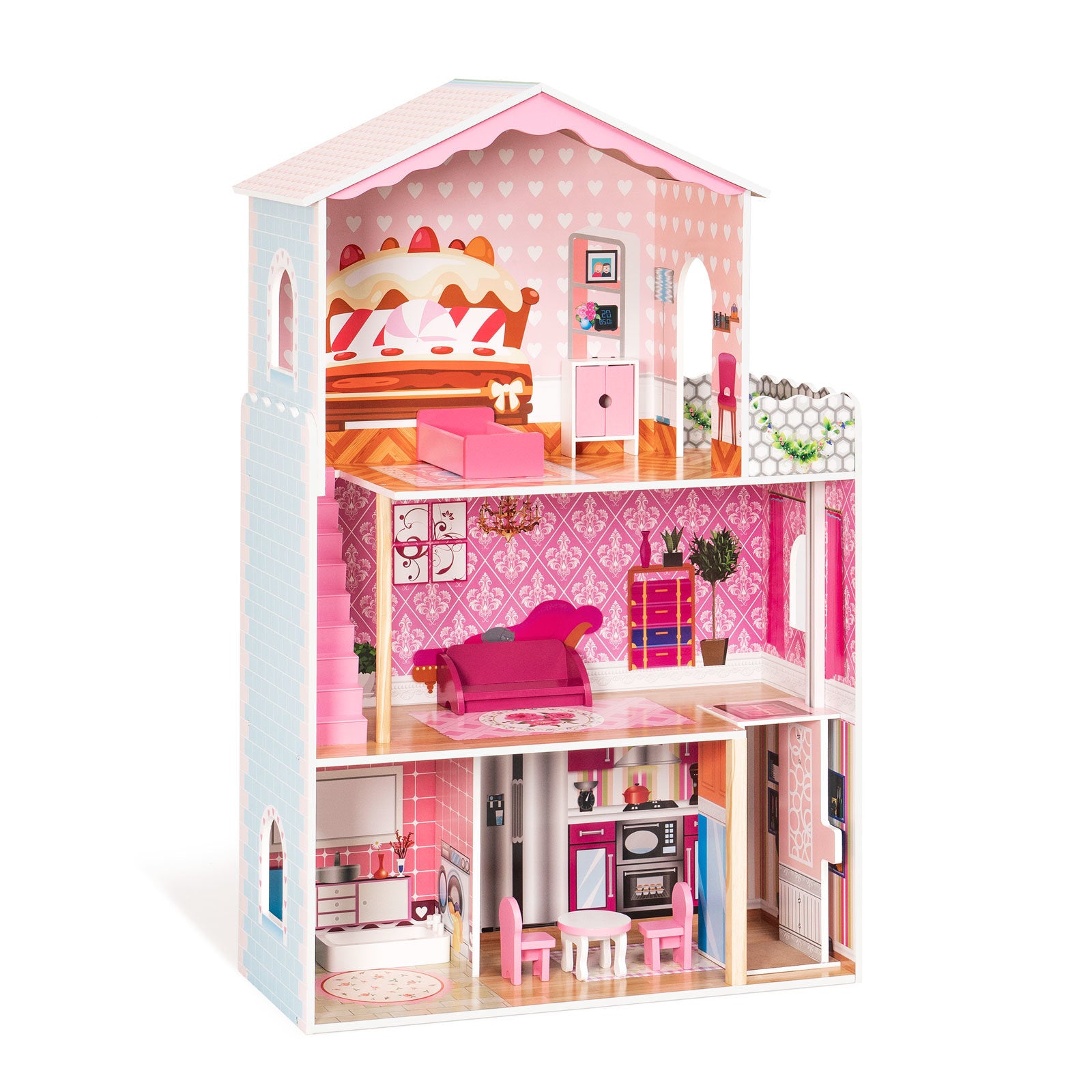 Dreamy Wooden Dollhouse; Gift for kids