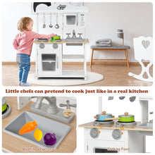 Load image into Gallery viewer, Wooden Pretend Play Kitchen Set for Kids with Accessories and Sink
