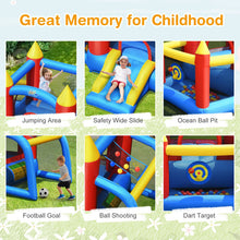 Load image into Gallery viewer, Inflatable Bounce Castle and Soccer Goal Ball Pit Bounce House Without Blower