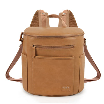 Leatherette Backpack Diaper Bag