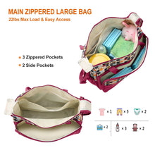 Load image into Gallery viewer, 5PCS Baby Diaper Bags Set w/ Nappy Changing Pad Insulated Pockets Travel Tote Bags