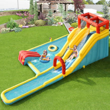 Load image into Gallery viewer, Inflatable Dual Slide Water Park Climbing Bouncer with 735W Air Blower