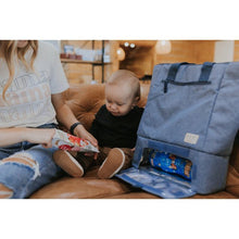 Load image into Gallery viewer, Baby Innovations by Arctic Zone Convertible Diaper Bag with Dual Compartment, Navy Blue