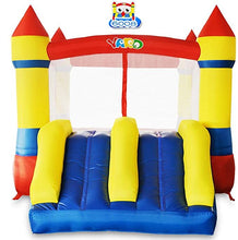 Load image into Gallery viewer, Bounce House Dual Castle Slide with Air Blower, Four-Sided Protection Net, Inflatable Bounce House for Outdoor Indoor Party