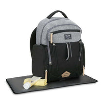 Load image into Gallery viewer, Baby Boom Backpack Diaper Bag with Adjustable Shoulder Strap, Heather Grey