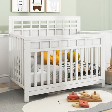 Certified Baby Safe Crib, Pine Solid Wood, Non-Toxic Finish