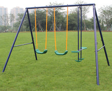 Load image into Gallery viewer, Metal Swing Set Outdoor with Glider for Kids; Toddlers; Children