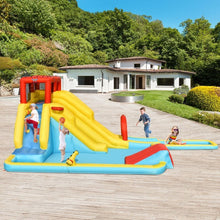 Load image into Gallery viewer, Inflatable Dual Slide Water Park Climbing Bouncer with 735W Air Blower