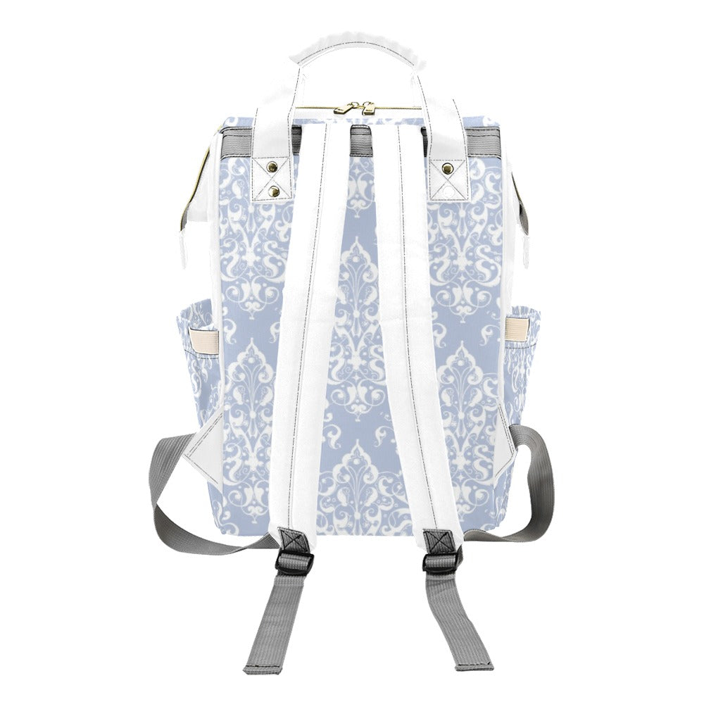 Designer Diaper Bags - Pretty Light Blue Personalized Custom Diaper Ba