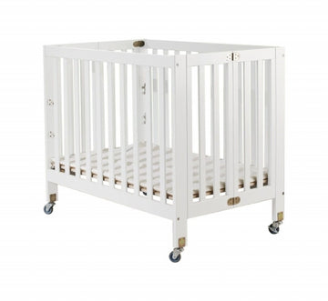 Roxy Three Portable Crib - Playpen - Changing Station All In One - Includes Crib Mattress; White